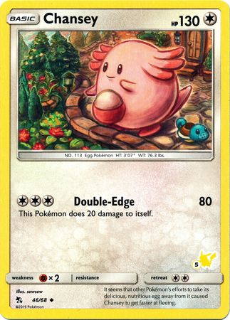 Chansey (46/68) (Pikachu Stamp #5) [Battle Academy 2020] | Mindsight Gaming