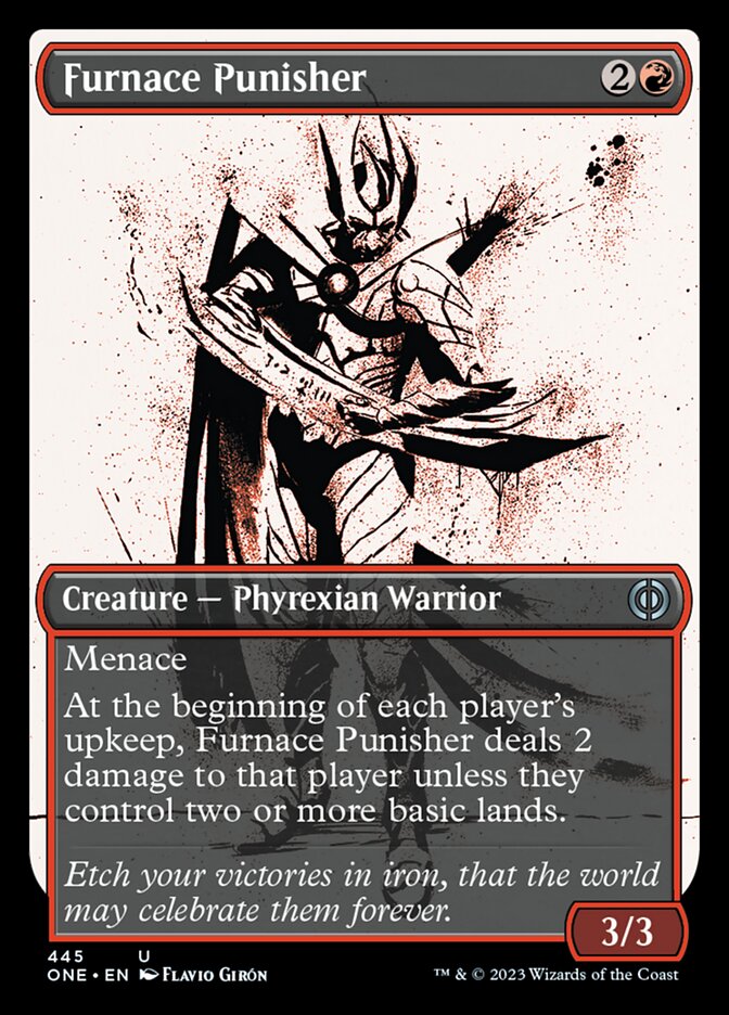 Furnace Punisher (Showcase Ichor Step-and-Compleat Foil) [Phyrexia: All Will Be One] | Mindsight Gaming