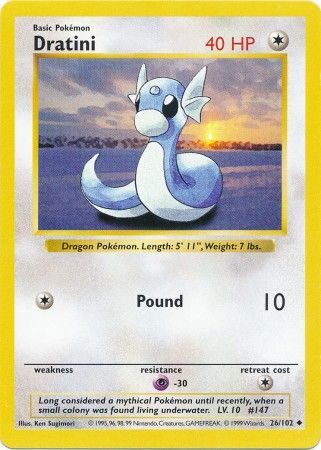 Dratini (26/102) [Base Set Shadowless Unlimited] | Mindsight Gaming