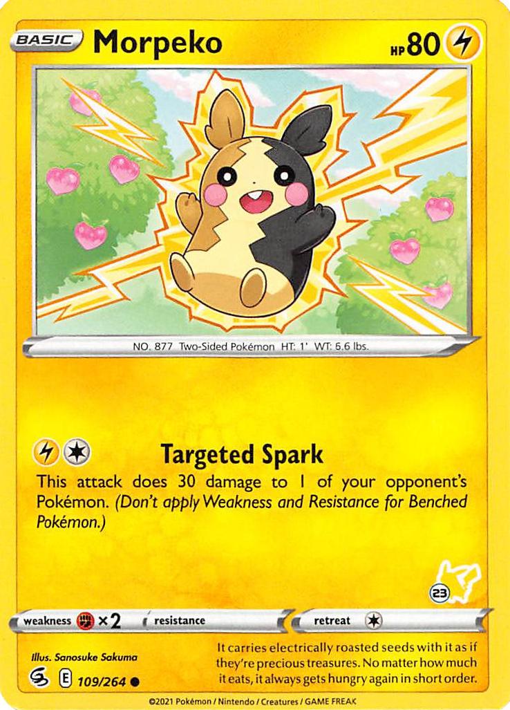 Morpeko (109/264) (Pikachu Stamp #23) [Battle Academy 2022] | Mindsight Gaming