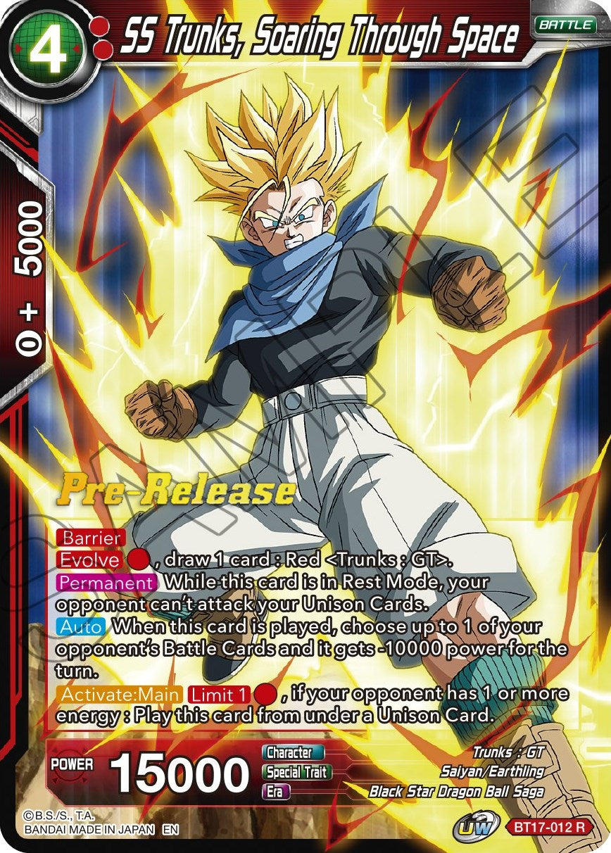 SS Trunks, Soaring Through Space (BT17-012) [Ultimate Squad Prerelease Promos] | Mindsight Gaming