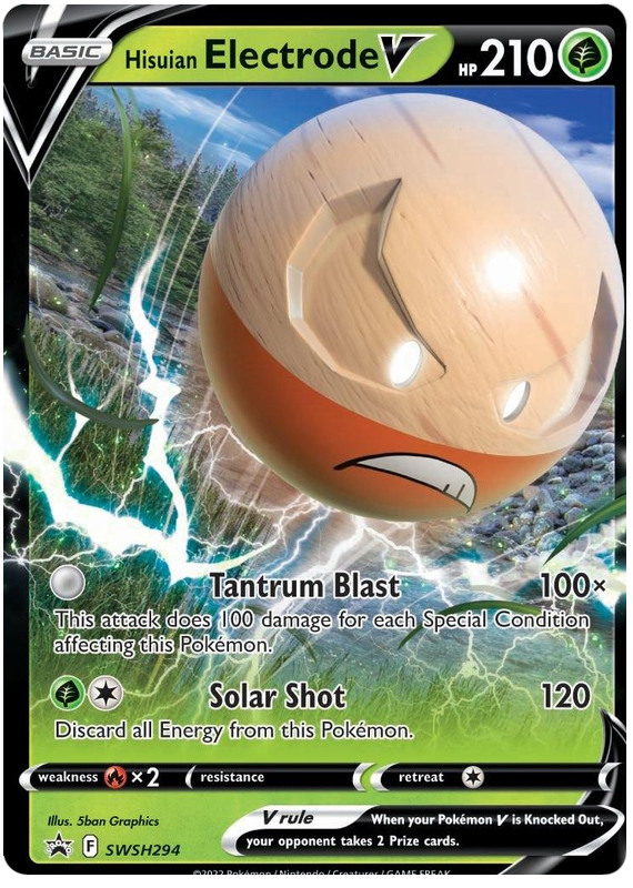 Hisuian Electrode V (SWSH294) (Jumbo Card) [Sword & Shield: Black Star Promos] | Mindsight Gaming