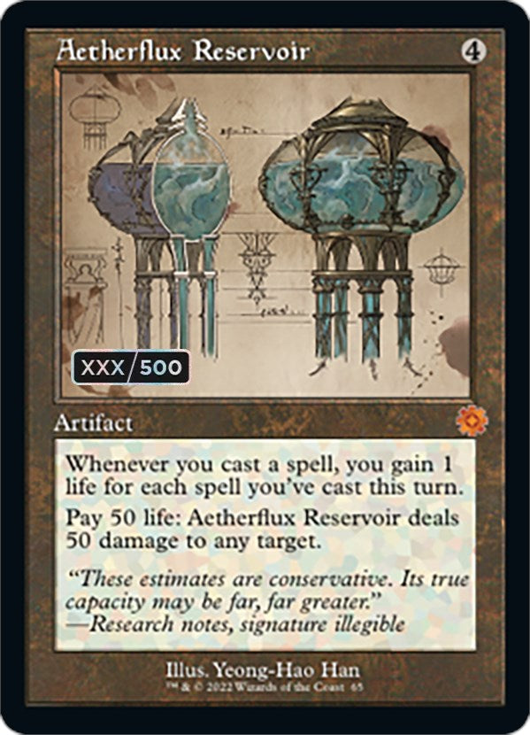 Aetherflux Reservoir (Retro Schematic) (Serial Numbered) [The Brothers' War Retro Artifacts] | Mindsight Gaming