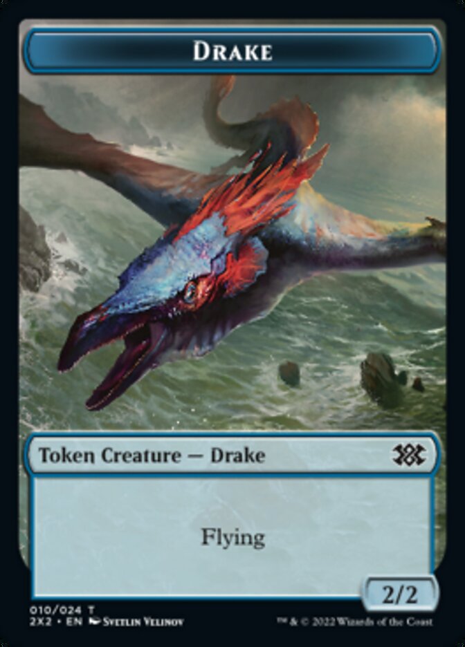 Drake // Aven Initiate Double-sided Token [Double Masters 2022 Tokens] | Mindsight Gaming