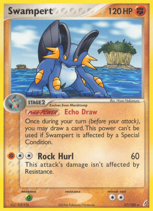 Swampert (27/100) (Theme Deck Exclusive) [EX: Crystal Guardians] | Mindsight Gaming