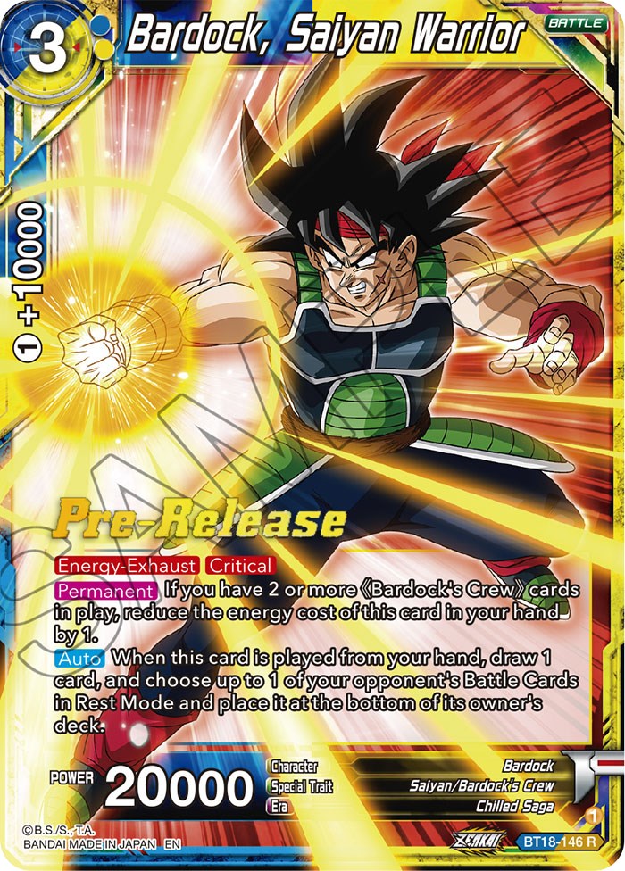 Bardock, Saiyan Warrior (BT18-146) [Dawn of the Z-Legends Prerelease Promos] | Mindsight Gaming