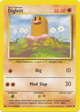 Diglett (47/102) [Base Set Unlimited] | Mindsight Gaming