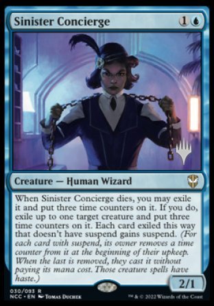 Sinister Concierge (Promo Pack) [Streets of New Capenna Commander Promos] | Mindsight Gaming