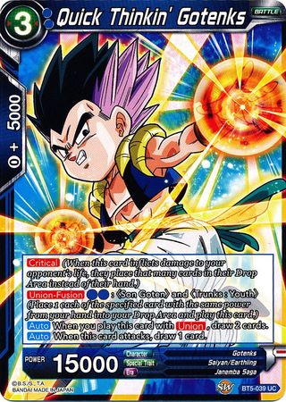 Quick Thinkin' Gotenks (BT5-039) [Miraculous Revival] | Mindsight Gaming