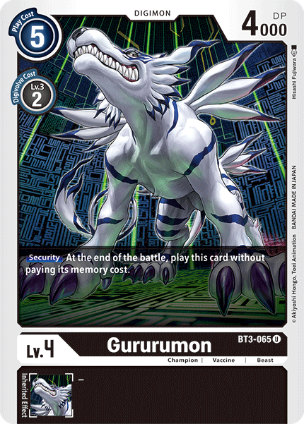 Gururumon [BT3-065] [Release Special Booster Ver.1.5] | Mindsight Gaming