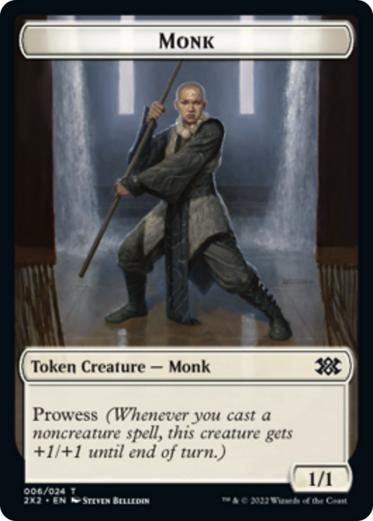 Boar // Monk Double-sided Token [Double Masters 2022 Tokens] | Mindsight Gaming