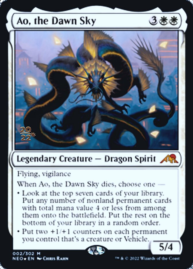 Ao, the Dawn Sky [Kamigawa: Neon Dynasty Prerelease Promos] | Mindsight Gaming