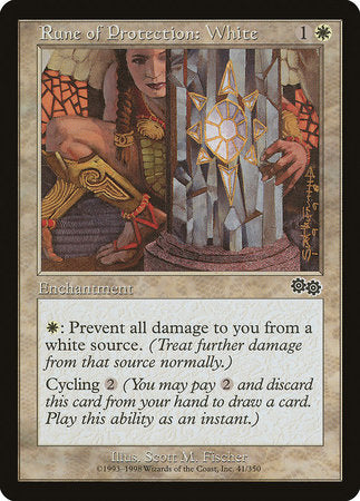 Rune of Protection: White [Urza's Saga] | Mindsight Gaming