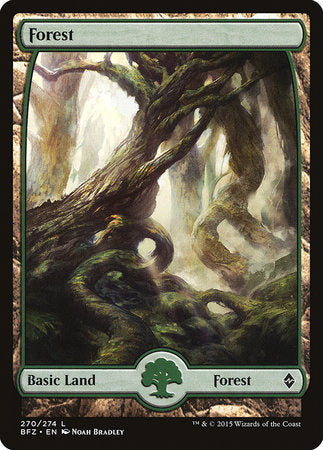 Forest (270) - Full Art [Battle for Zendikar] | Mindsight Gaming