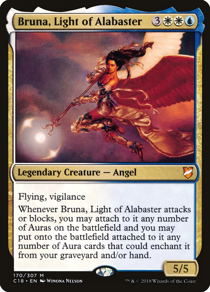 Bruna, Light of Alabaster (Oversized) [Commander 2018 Oversized] | Mindsight Gaming