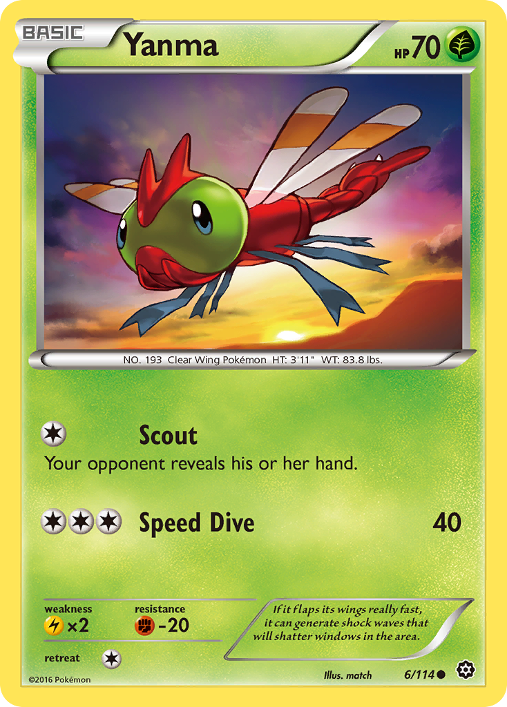 Yanma (6/114) [XY: Steam Siege] | Mindsight Gaming