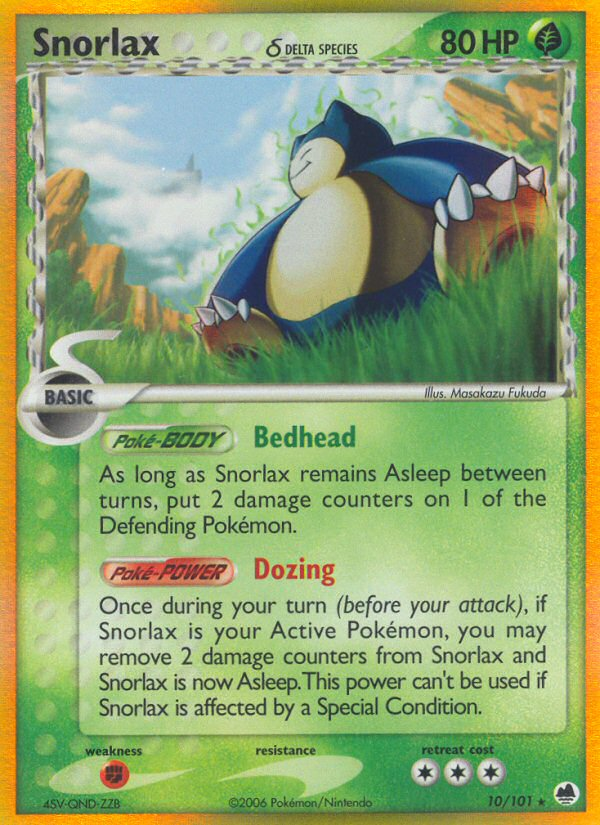 Snorlax (10/101) (Delta Species) [EX: Dragon Frontiers] | Mindsight Gaming