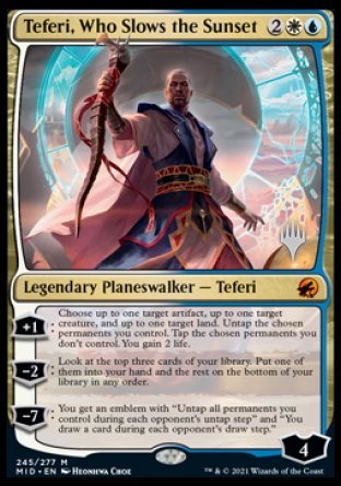 Teferi, Who Slows the Sunset (Promo Pack) [Innistrad: Midnight Hunt Promos] | Mindsight Gaming