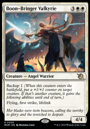 Boon-Bringer Valkyrie (Promo Pack) [March of the Machine Promos] | Mindsight Gaming