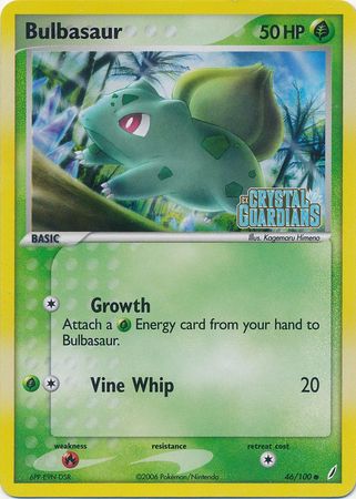 Bulbasaur (46/100) (Stamped) [EX: Crystal Guardians] | Mindsight Gaming