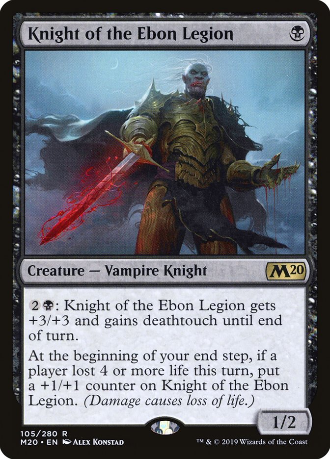 Knight of the Ebon Legion [Core Set 2020] | Mindsight Gaming