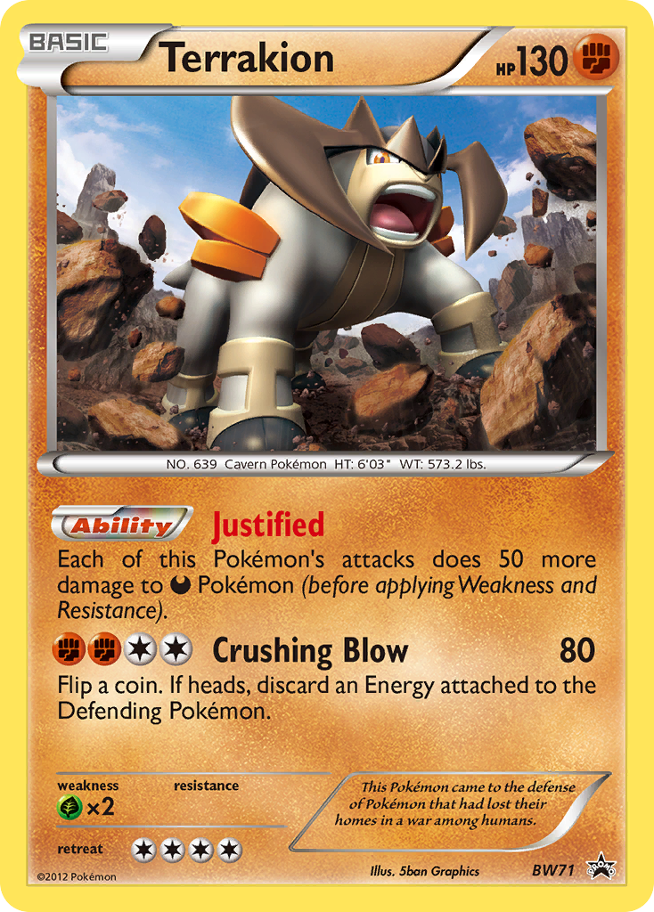 Terrakion (BW71) [Black & White: Black Star Promos] | Mindsight Gaming