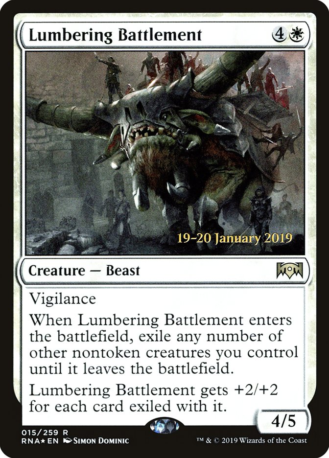 Lumbering Battlement [Ravnica Allegiance Prerelease Promos] | Mindsight Gaming