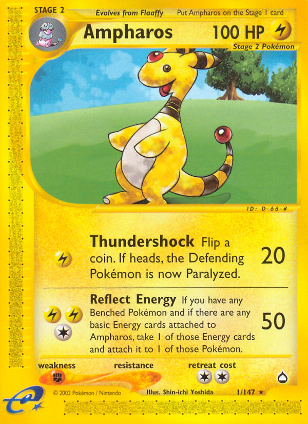 Ampharos (1/147) [Aquapolis] | Mindsight Gaming