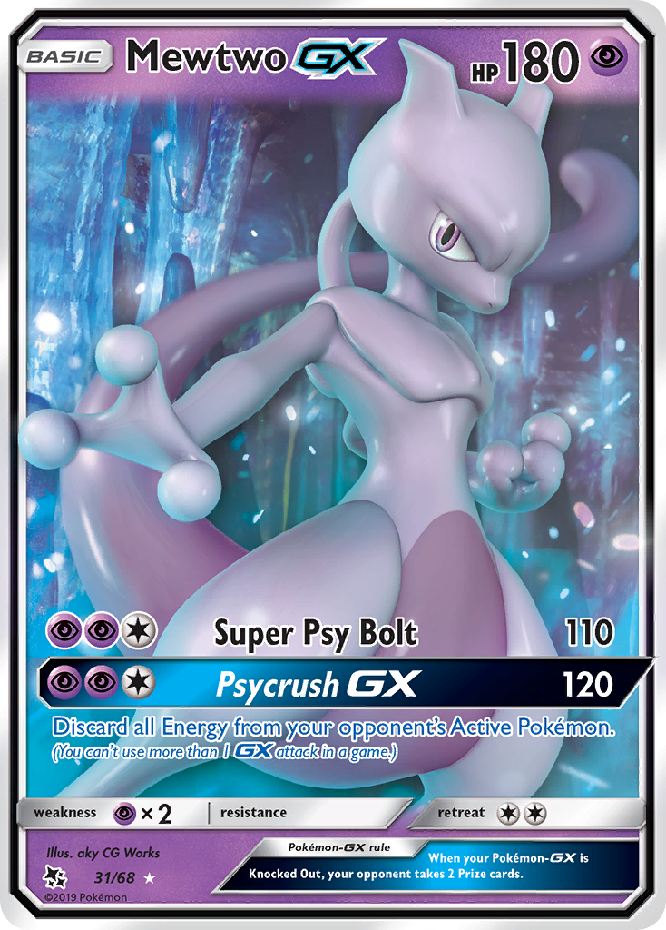 Mewtwo GX (31/68) [Sun & Moon: Hidden Fates] | Mindsight Gaming