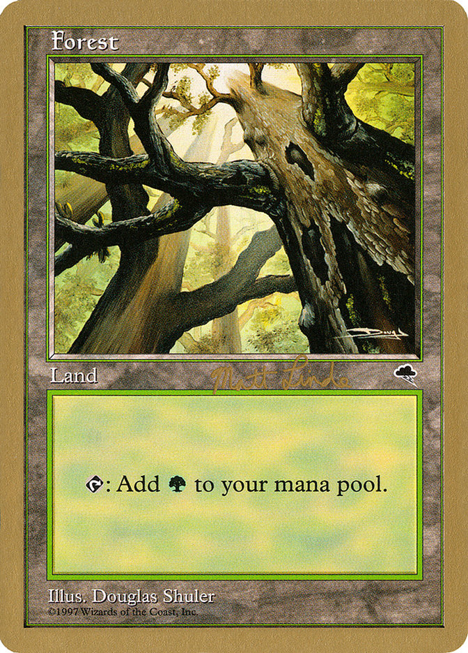 Forest (ml347a) (Matt Linde) [World Championship Decks 1999] | Mindsight Gaming