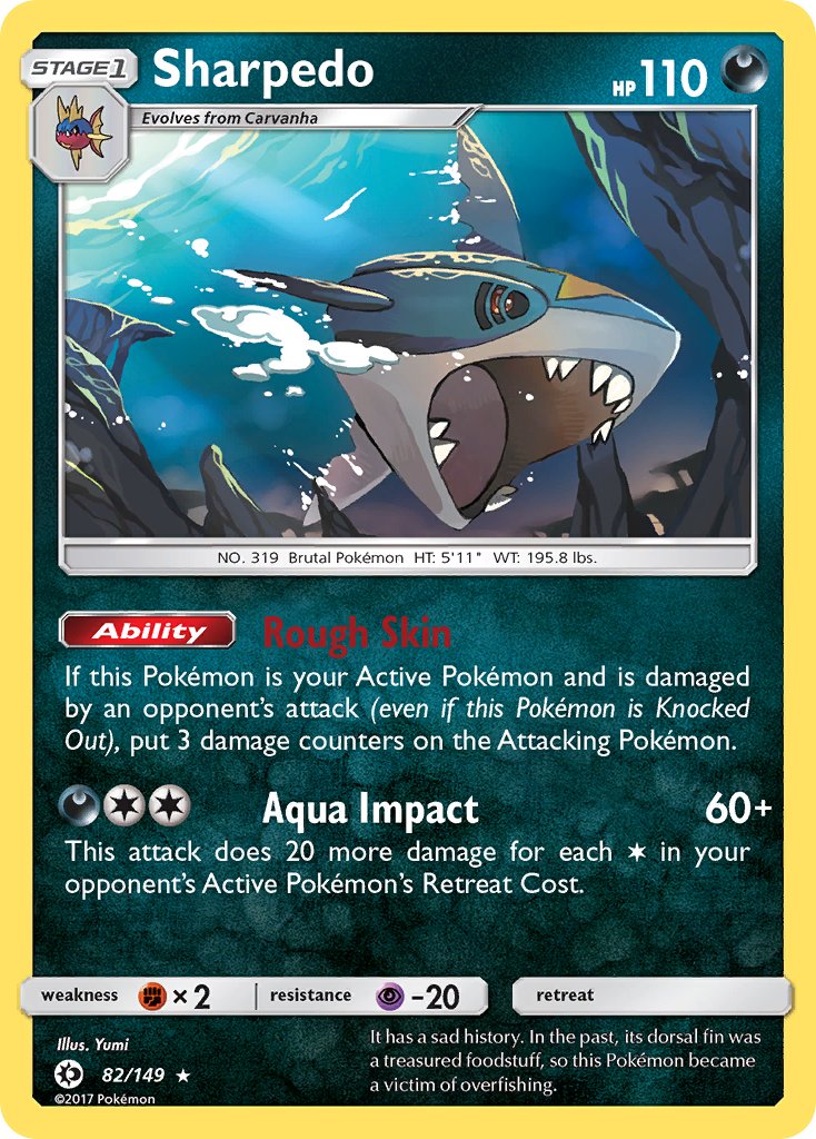 Sharpedo (82/149) (Cosmos Holo) (Blister Exclusive) [Sun & Moon: Base Set] | Mindsight Gaming