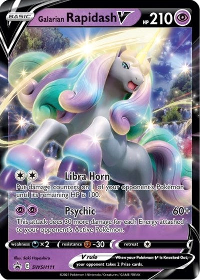 Galarian Rapidash V (SWSH111) (Jumbo Card) [Sword & Shield: Black Star Promos] | Mindsight Gaming