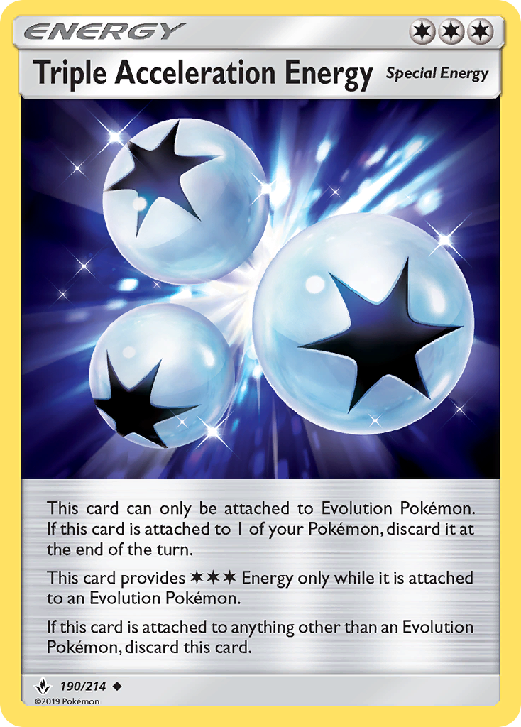 Triple Acceleration Energy (190/214) [Sun & Moon: Unbroken Bonds] | Mindsight Gaming