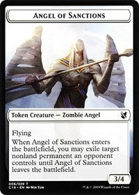 Angel of Sanctions // Horror Double-sided Token [Commander 2019 Tokens] | Mindsight Gaming