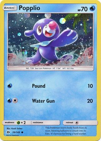 Popplio (39/149) (Cosmos Holo) [Sun & Moon: Base Set] | Mindsight Gaming