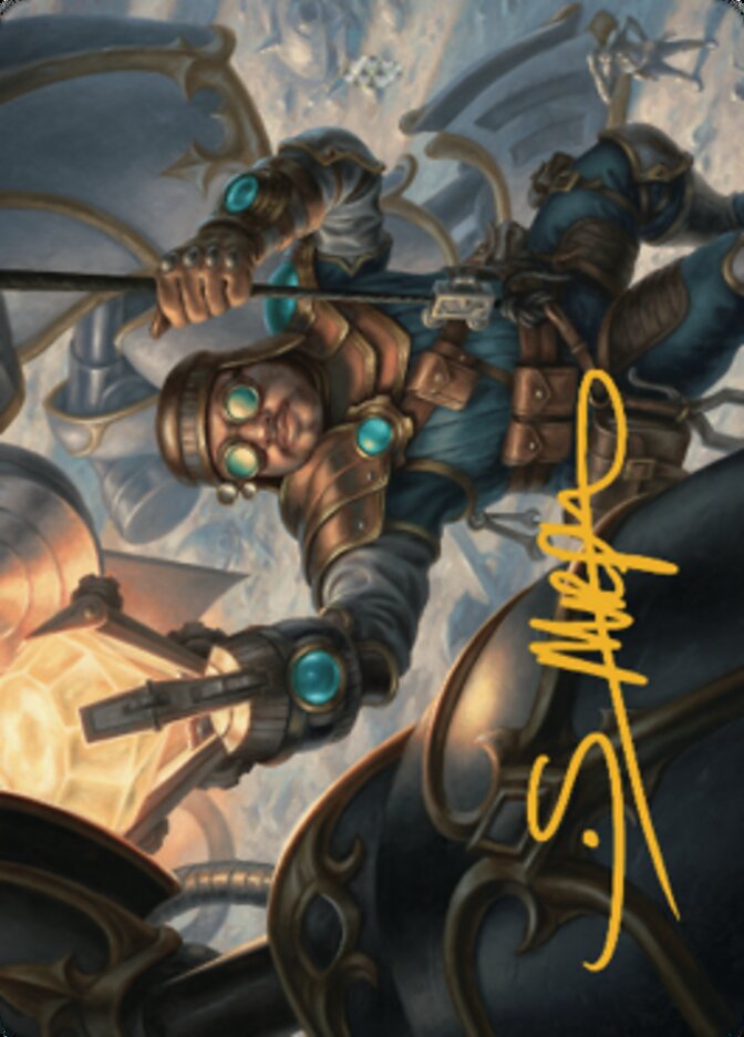 Powerstone Engineer Art Card (Gold-Stamped Signature) [The Brothers' War Art Series] | Mindsight Gaming