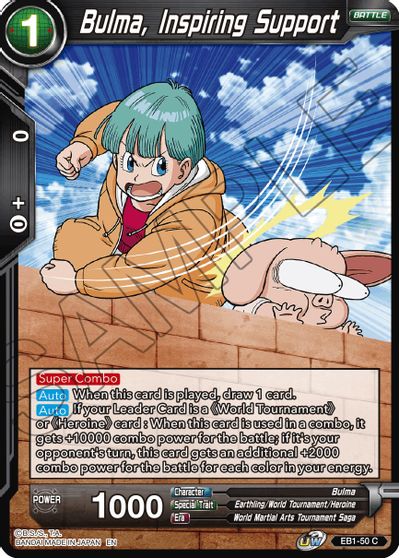 Bulma, Inspiring Support (EB1-50) [Battle Evolution Booster] | Mindsight Gaming