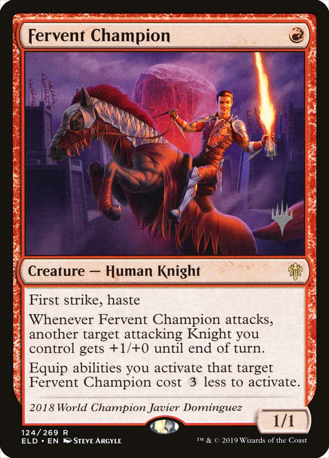 Fervent Champion (Promo Pack) [Throne of Eldraine Promos] | Mindsight Gaming