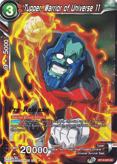 Tupper, Warrior of Universe 11 (BT14-022) [Cross Spirits Prerelease Promos] | Mindsight Gaming