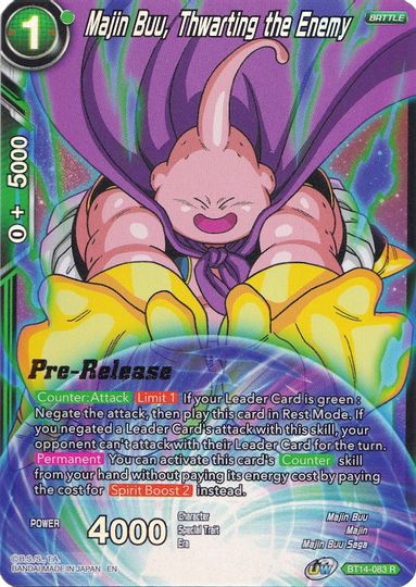 Majin Buu, Thwarting the Enemy (BT14-083) [Cross Spirits Prerelease Promos] | Mindsight Gaming