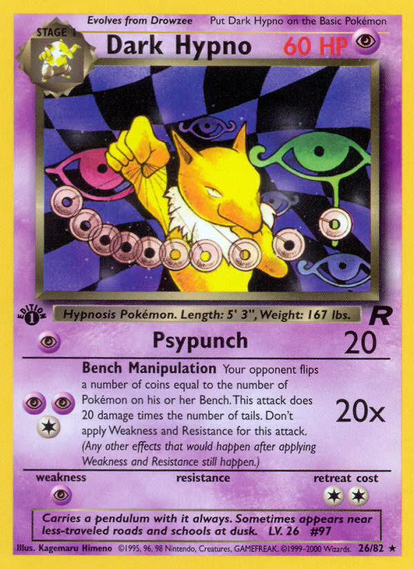 Dark Hypno (26/82) [Team Rocket 1st Edition] | Mindsight Gaming