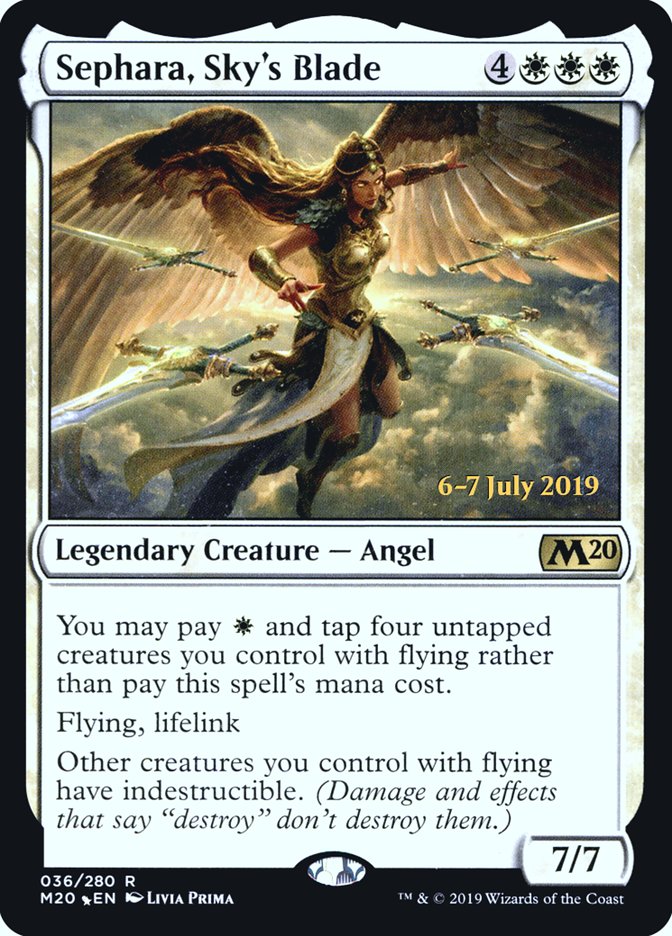 Sephara, Sky's Blade  [Core Set 2020 Prerelease Promos] | Mindsight Gaming