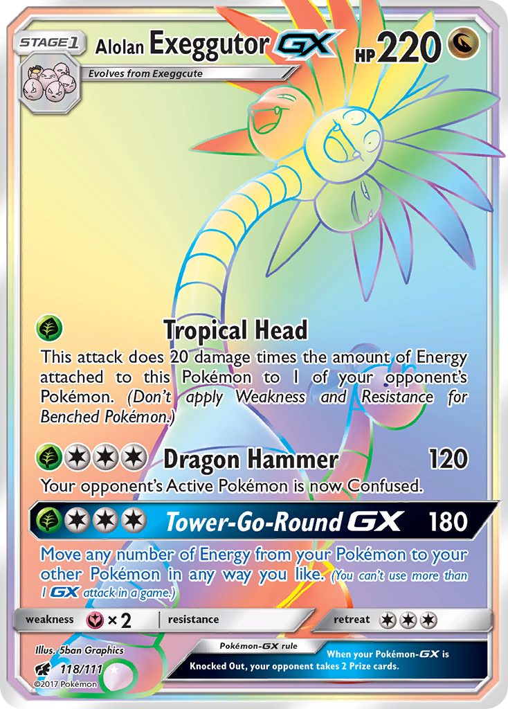 Alolan Exeggutor GX (118/111) [Sun & Moon: Crimson Invasion] | Mindsight Gaming