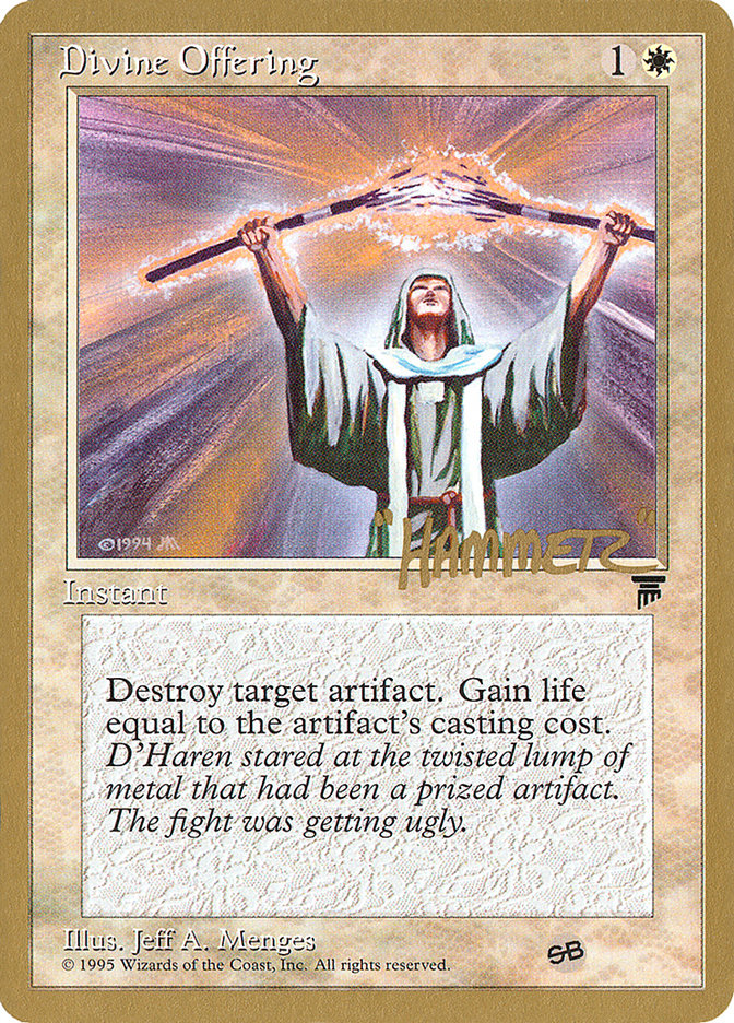 Divine Offering (Shawn "Hammer" Regnier) (SB) [Pro Tour Collector Set] | Mindsight Gaming