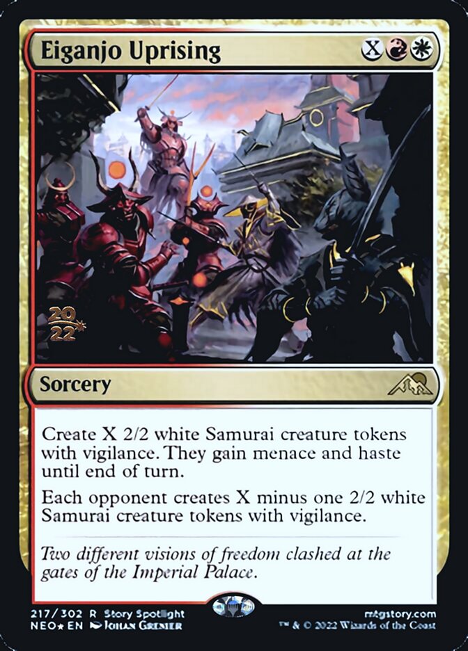 Eiganjo Uprising [Kamigawa: Neon Dynasty Prerelease Promos] | Mindsight Gaming