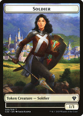 Human Soldier (005) // Drake Double-sided Token [Commander 2020 Tokens] | Mindsight Gaming