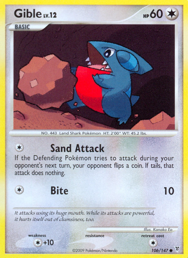 Gible (106/147) [Platinum: Supreme Victors] | Mindsight Gaming