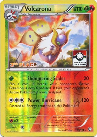 Volcarona (15/114) (League Promo 3rd Place) [XY: Steam Siege] | Mindsight Gaming