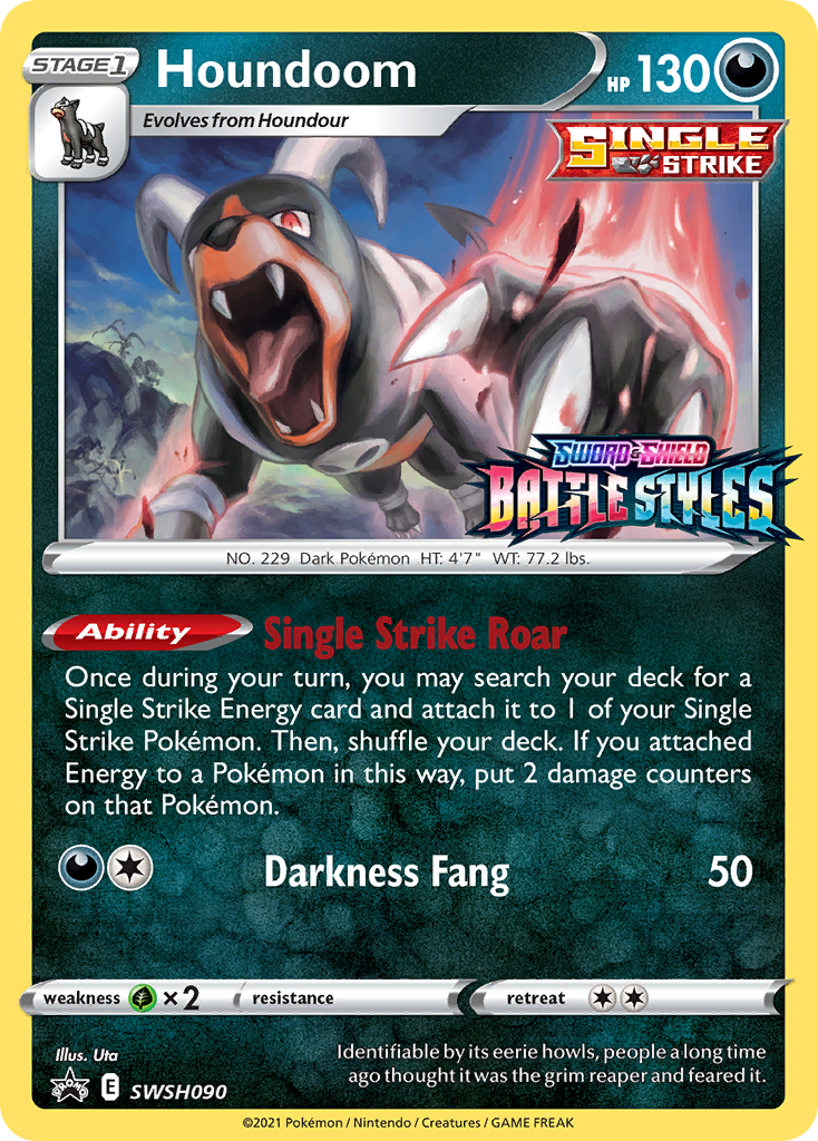 Houndoom (SWSH090) (Prerelease Promo) [Sword & Shield: Black Star Promos] | Mindsight Gaming