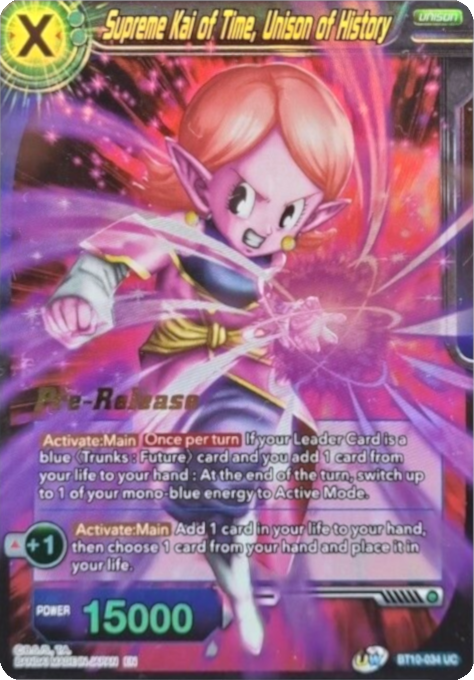 Supreme Kai of Time, Unison of History (BT10-034) [Rise of the Unison Warrior Prerelease Promos] | Mindsight Gaming